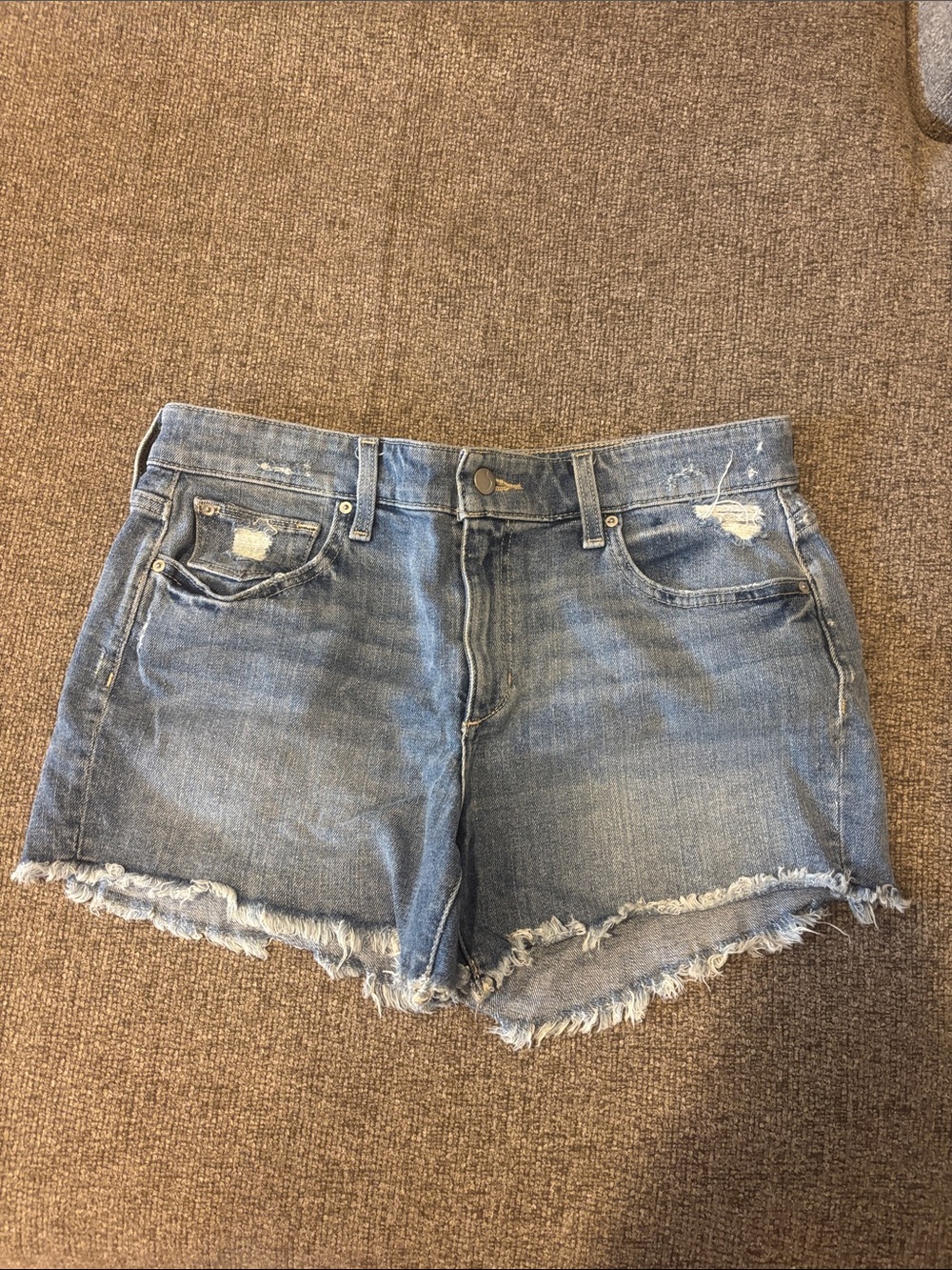 Joe's Jeans Light Blue Distressed Frayed-Hem Denim Shorts